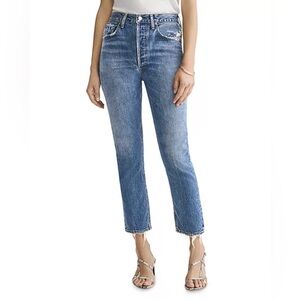 Brand New Agolde Riley High Rise Cropped Straight Jeans